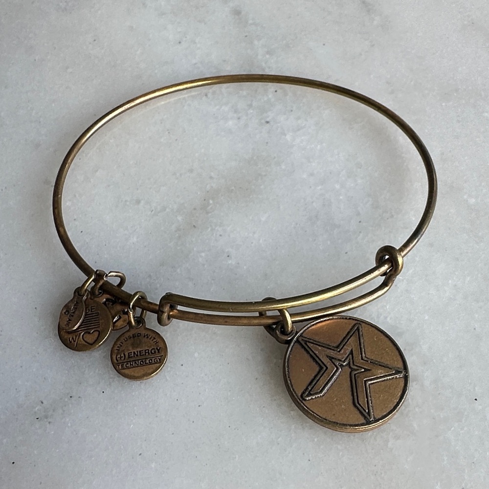 Alex and Ani Gold Star Charm Houston Astros Bracelet